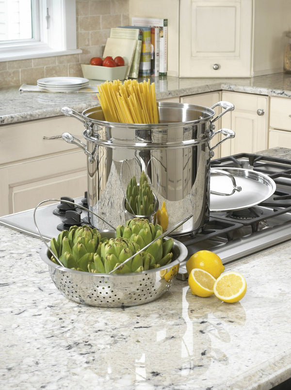 Cuisinart 77-412 Chef's Classic Stainless 4-Piece 12-Quart Pasta/Steamer Set