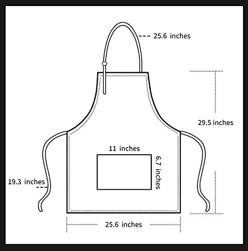 BJYHIYH Polyester Cotton Aprons with Pockets Baking Cooking Kitchen Apron for Women