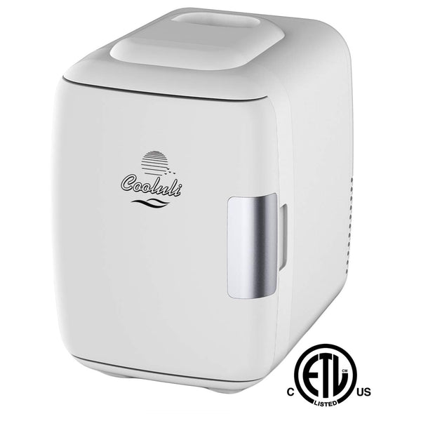 Cooluli Classic 4-liter Compact Cooler/Warmer Mini Fridge for Cars, Road Trips, Homes, Offices and Dorms