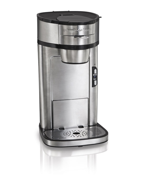 Hamilton Beach The Scoop Single Serve Coffee Maker, Fast Brewing, Stainless Steel