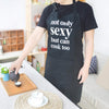 BJYHIYH Sexy Apron for Men and Women Cotton Canvas Chef Apron for Cooking, Baking, Grilling with Adjustable Neck Strap and Long Waist (Black)