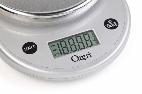 Ozeri ZK14-B Pronto Digital Multifunction Kitchen and Food Scale, Silver