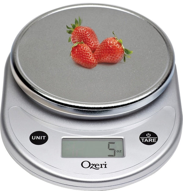 Ozeri ZK14-B Pronto Digital Multifunction Kitchen and Food Scale, Silver