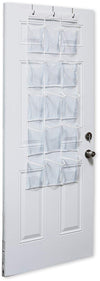 2 Pack - SimpleHouseware Crystal Clear Over The Door Hanging Pantry Organizer (52" x 18")