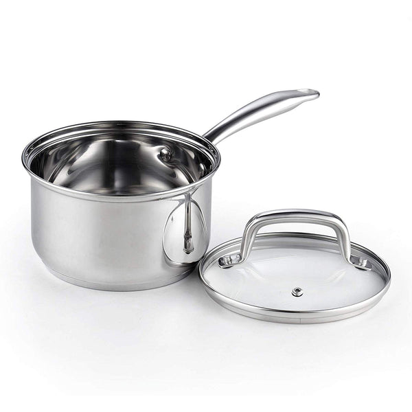 Cook N Home 02606 8-Piece Stainless Steel Cookware Set, Silver