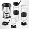 Deik Personal Blender, Smoothie Blender 500 Watt with Travel Lid for Smoothies and Shakes, Coffee Grinder Cup for Coffee Bean, Mixer Blender with 20oz Sport Bottles, BPA Free, Silver