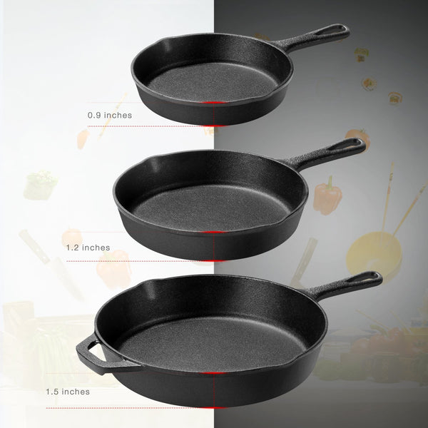 Kookantage Cast Iron Skillet Pre-Seasoned Cookware-6