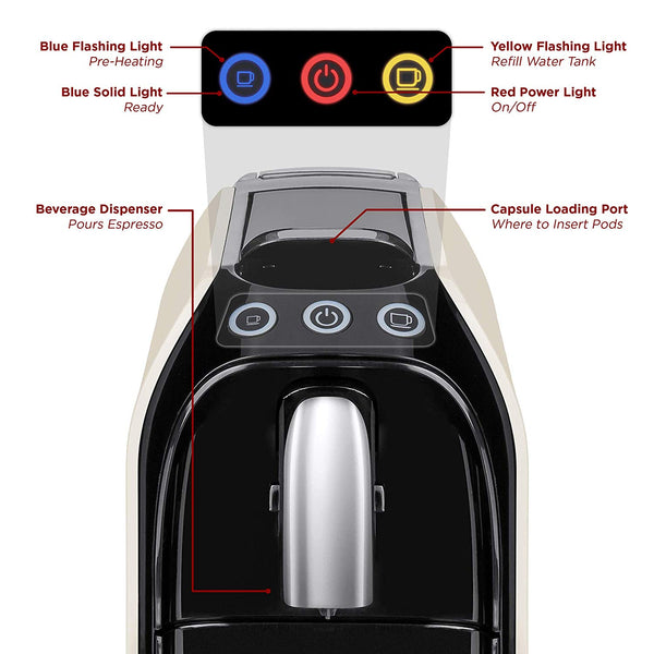 Best Choice Products Premium Automatic Programmable Espresso Single-Serve Coffee Maker Machine w/Interchangeable Side Panels, Nespresso Pod Compatibility, 2 Brewer Settings, Energy Efficiency Mode