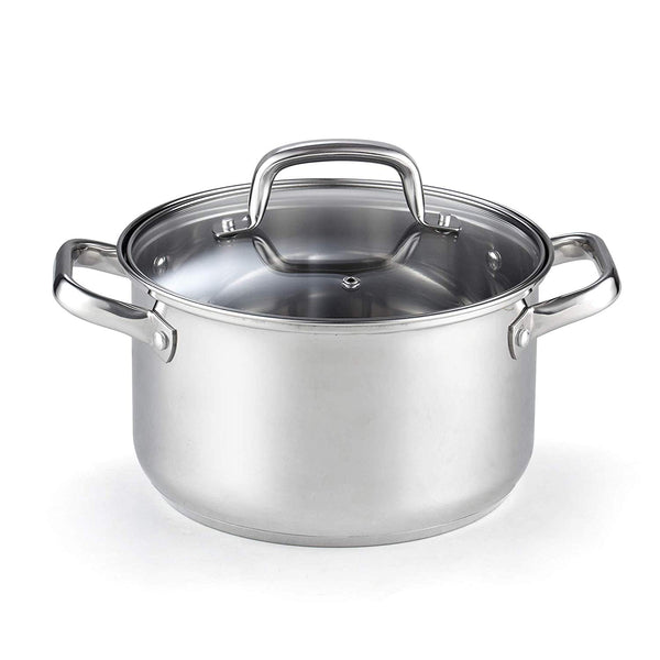 Cook N Home 02606 8-Piece Stainless Steel Cookware Set, Silver