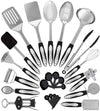 Home Hero Stainless Steel Kitchen Cooking Utensils - 25 Piece Utensil Set - Nonstick Kitchen Utensils Cookware Set with Spatula - Best Kitchen Gadgets Kitchen Tool Set