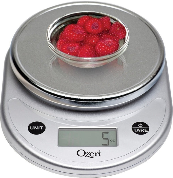 Ozeri ZK14-B Pronto Digital Multifunction Kitchen and Food Scale, Silver