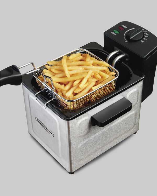 Proctor Silex (35041) Deep Fryer, With Basket, 1.5 Liter Oil Capacity, Electric, Professional Grade, Stainless Steel