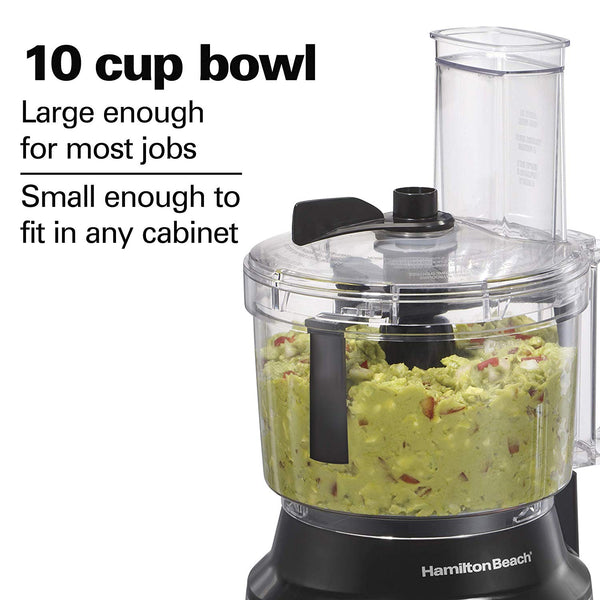 Hamilton Beach (70730) Food Processor & Vegetable Chopper with Bowl Scraper, 10 Cup, Electric