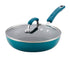 Rachael Ray 19011 9.5" Covered Deep Aluminum Skillet, 9.5 Inch, Marine Blue