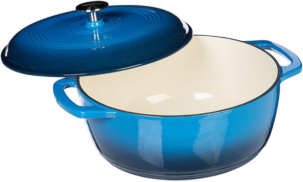 Iron Covered Dutch Oven, 4.5-Quart, Blue