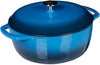 Iron Covered Dutch Oven, 4.5-Quart, Blue