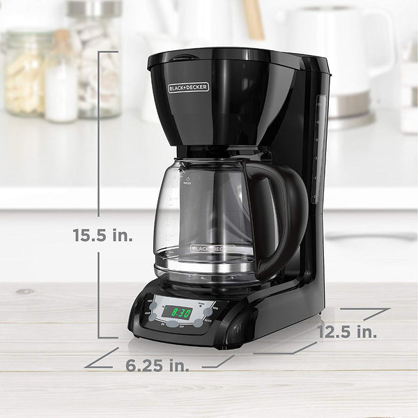 BLACK+DECKER DLX1050B Coffee Maker, 6, Black