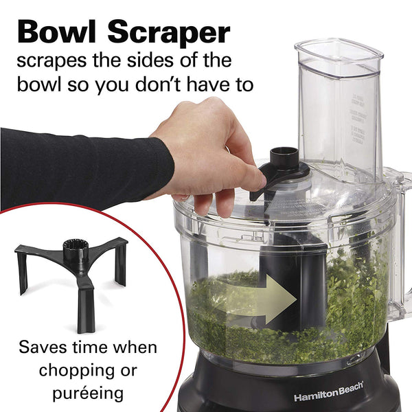 Hamilton Beach (70730) Food Processor & Vegetable Chopper with Bowl Scraper, 10 Cup, Electric