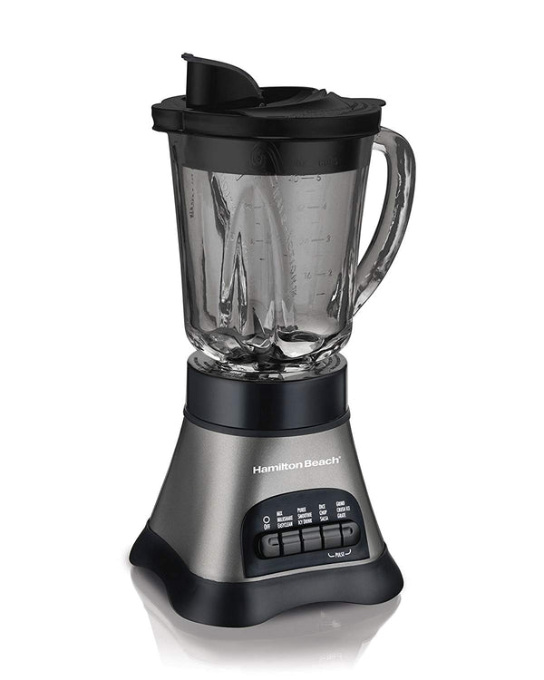 Hamilton Beach (58161) Blender with 40 oz Jar & 20 oz Single Serve Travel Jar, For Shakes & Smoothies, Bullet Blender