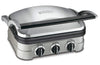 Cuisinart 5-in-1 Griddler, GR-4N, Silver/Black Dials