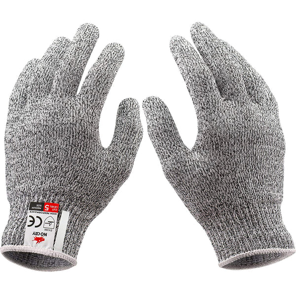 NoCry Cut Resistant Gloves - High Performance Level 5 Protection, Food Grade. Size Small, Free Ebook Included!